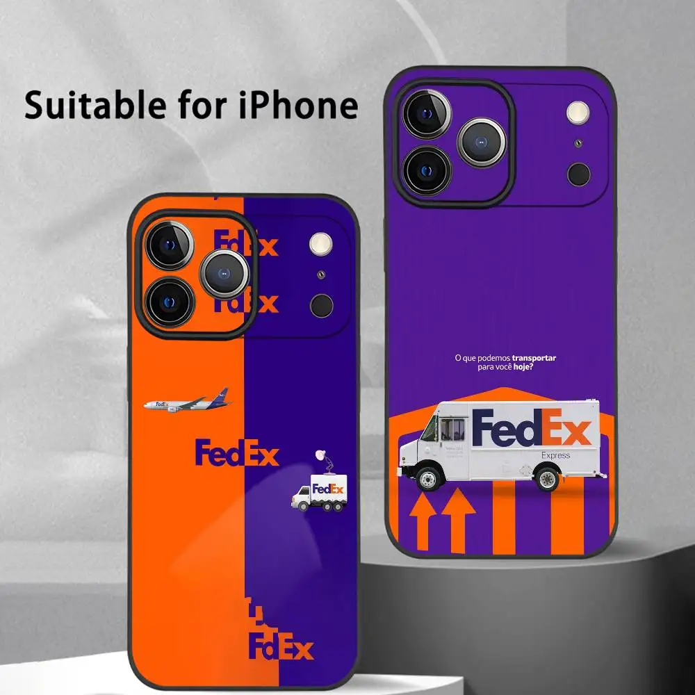 

Fashion F-FEDEX Express Phone Case For IPhone 17 16 15 14 13 12 11 Pro Max Plus Mini Black Frosted Soft Shell Funda