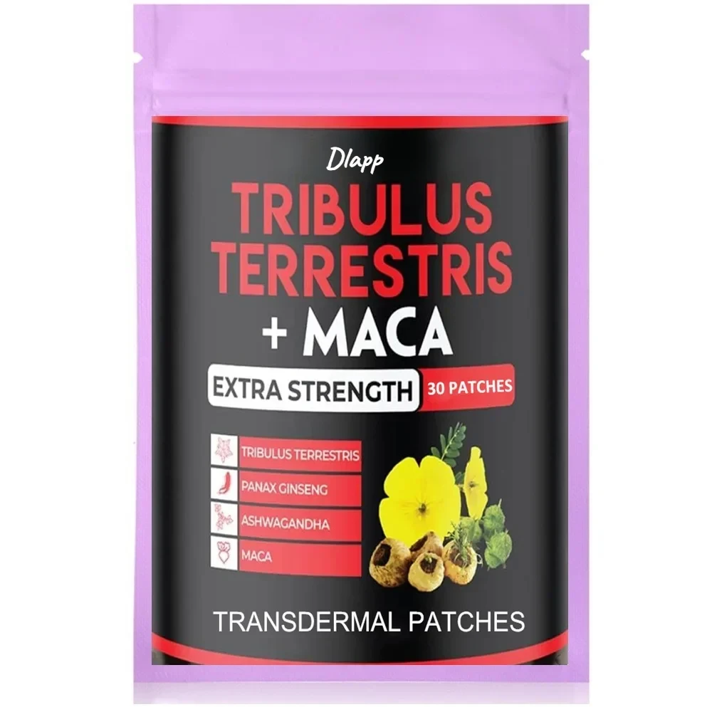 Tribulus Terrestris Transdermal Patches  Combined with Ashwagandha, Panax Ginseng  Boost Energy, Mood, Stamina 30 Patches