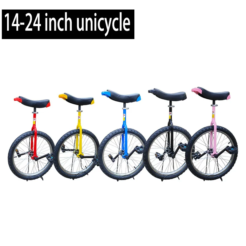 Monocycle de 14 à 24 pouces pour vélo d'exercice d'équilibre Audlt Chindren, vtt, Cycle à roue unique, jante en alliage d'aluminium, accessoires de vélo