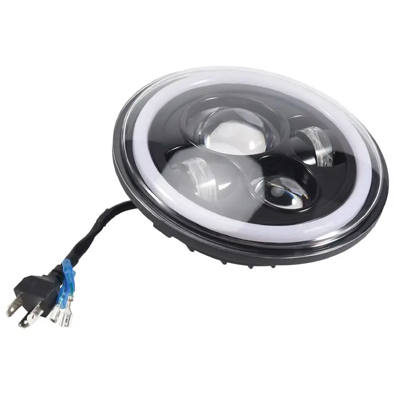 WF-For CG125 GN125 Headlight Angel Eyes Four-Eye Headlight LED Retro Headlight Motorbike Accessories Modification