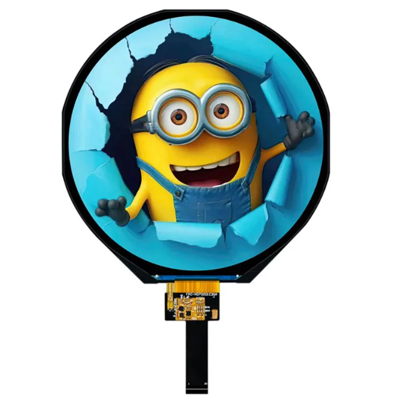 7-дюймовый круглый ЖК-экран TFT с IPS-панелью высокой яркости, HDMI-драйвером, интерфейсом MIPI 1080x1080, 500 нит