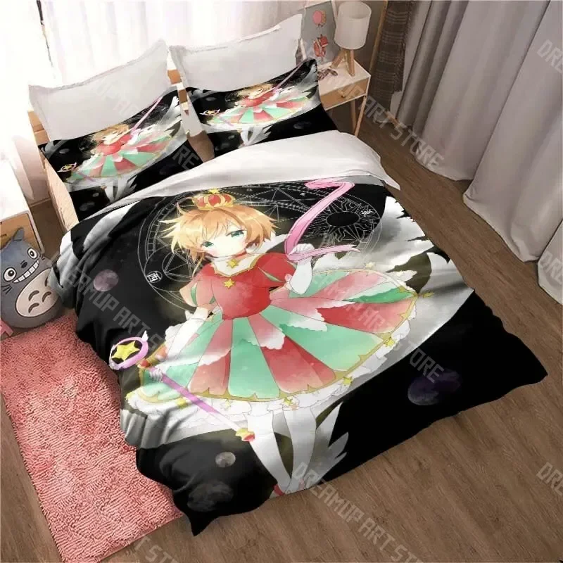 

3D Print Cardcaptor Sakura Bedding Set Boys Girls Twin Queen Size Duvet Cover Pillowcase Bed Kids Adult Fashion Home Textileexti