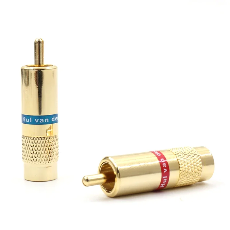 

4pcs 24K Gold Plated RCA Plugs Audio RCA jack For diy VDH RCA cable