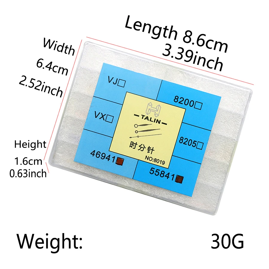 Watch accessories 46941/55841 series watch movement hour minute second hand set hands 8019 boxed hour minute hand