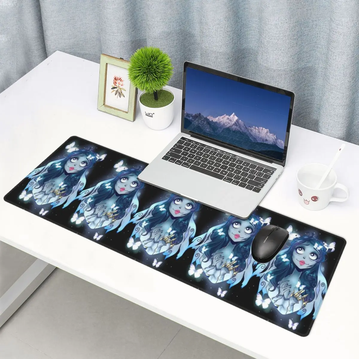 Large Mouse Pad Halloween Film Corpse Bride Ghost Tim Burton Gamer PC Laptop Mats Keyboard Carpet Computer Gaming Desk Mat