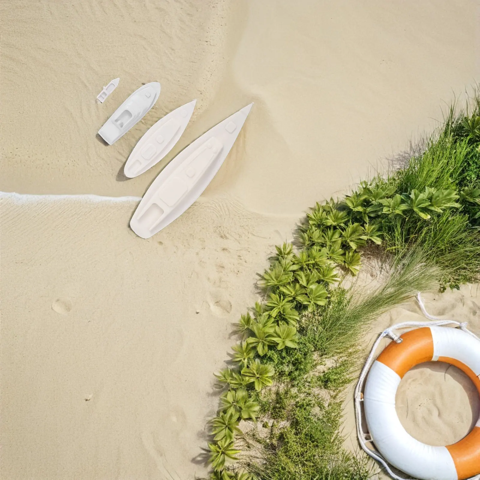 

Набор из 4 белых миниатюрных пластиковых парусников для декора пляжной сцены, сказочного сада, микроландшафта, морских миниатюрных корабликов, настольных украшений