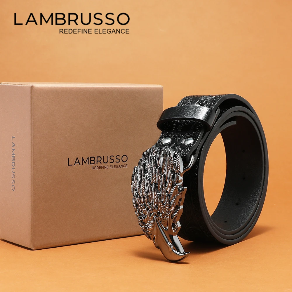 [With Gift Box] One stylish men's belt with an eagle head buckle design, a must-have for parties and weddings.