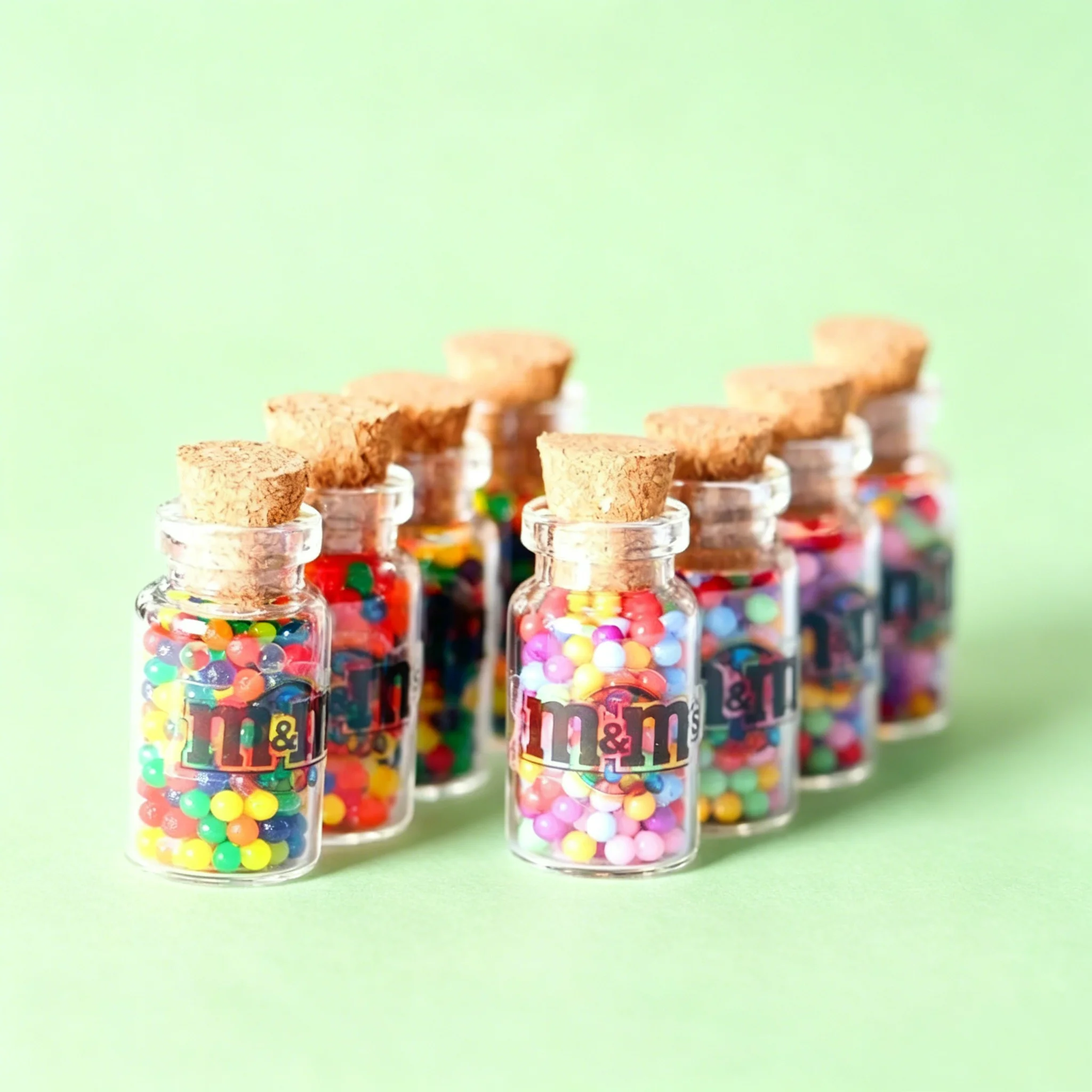1/6 Maßstab Niedliches Mini-Glas-Bonbonglas Mini-Bär Gelee-Tropfen Simulation Miniatur-Puppenhaus-Lebensmittel für Barbie-Puppen Küchenspielzeug