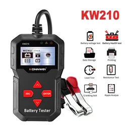 KONNWEI KW210 Automatic Smart 12V Car Battery Tester Auto Battery Analyzer 100 to 2000CCA Cranking Car Battery Tester