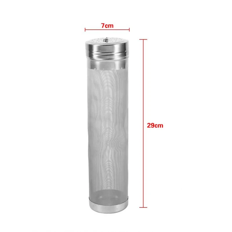 1PC Stainless Steel Portable Homemade Brew Beer Hop Mesh Filter Strainer with Hook Beer Brewing Hop Spider Mesh Filter Strainer