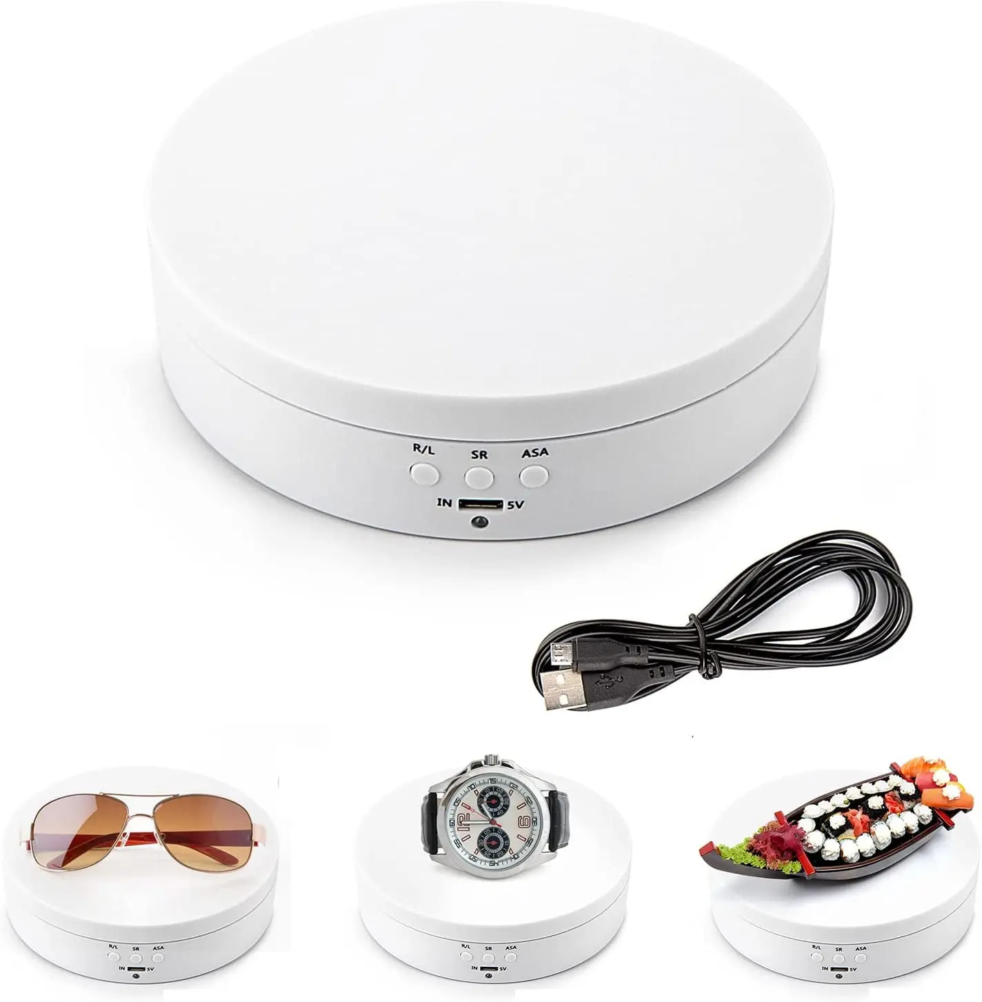 3 Speeds Electric Rotating Display Stand, 360 Degree Turntable Display Stand