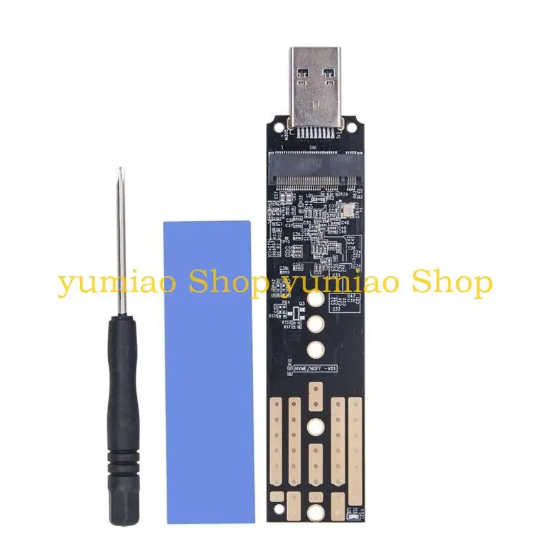 587B Plug and Play M.2 NVME SATAs SSDs External Enclosure with USB3.1 TypeA Speed