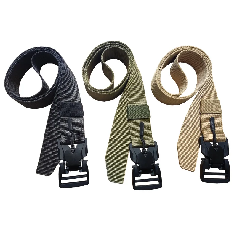 

Magnetic Tactical Belt - Quick-Release Outdoor Multi-Function Belt with Plastic Clip, Lightweight & Durable for Military & Train