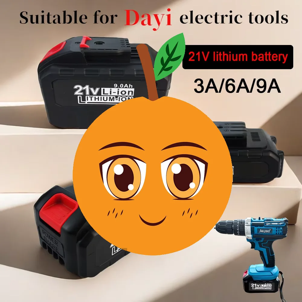 

21V For Dayi Lithium-ion Rechargeable Power tool Battery Suitable for Cordless Electric wrench, drill, saw etc 3.0/6.0/9.0Ah