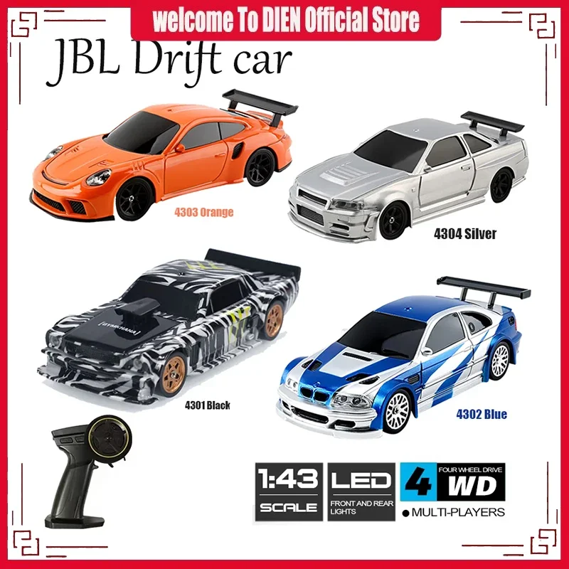 2.4G RC Mini Toys 1/43 RC Racing Car 4WD Fully Proportional RTR with Gyro Radio Control Drifting Cars High Speed Model Gifts