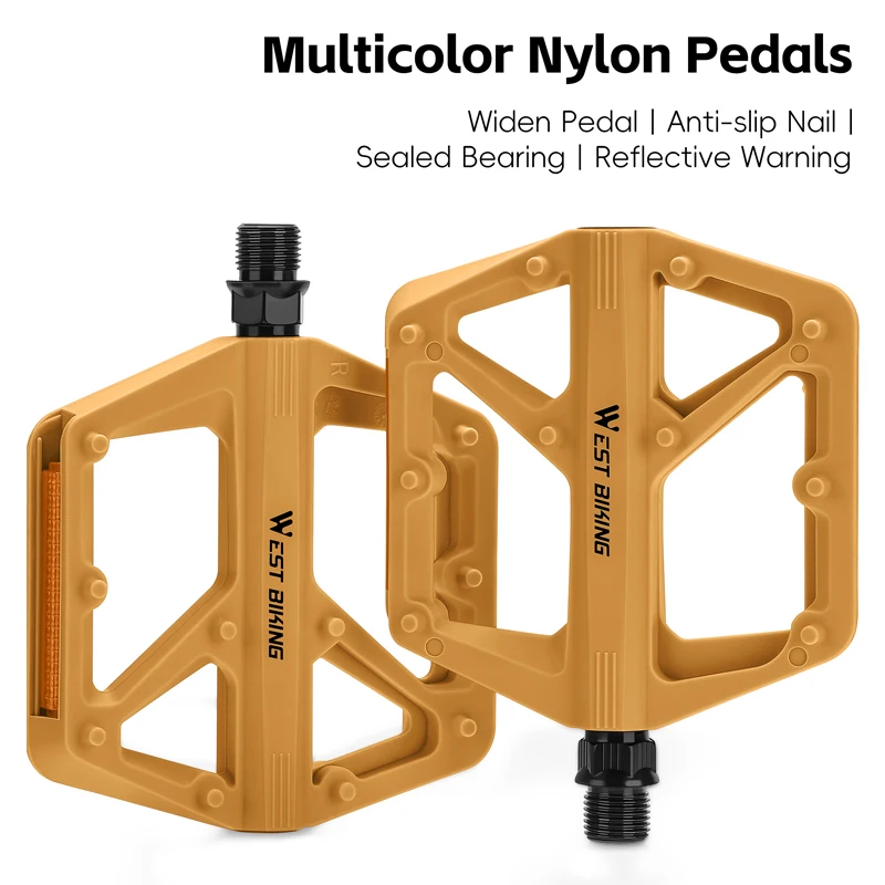 

Bicycle Pedal Ultralight Nylon Bike Flat Pedal Widen Flatform Road Mountain Bike Pedals Non-slip MTB Pedals Mtb Accessories