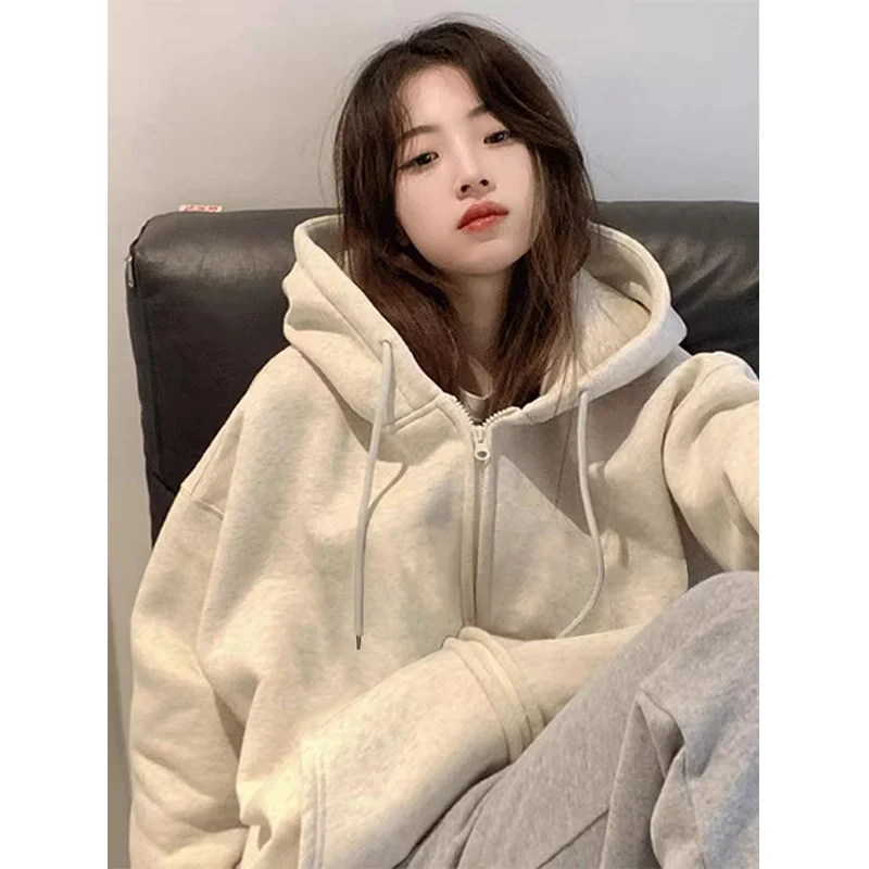 Hooded Graphic Hoodies Woman Winter Clothes Multiple Colour Pure White Chinese Floral Sweet Travel Fall Lining Thermal Knitting