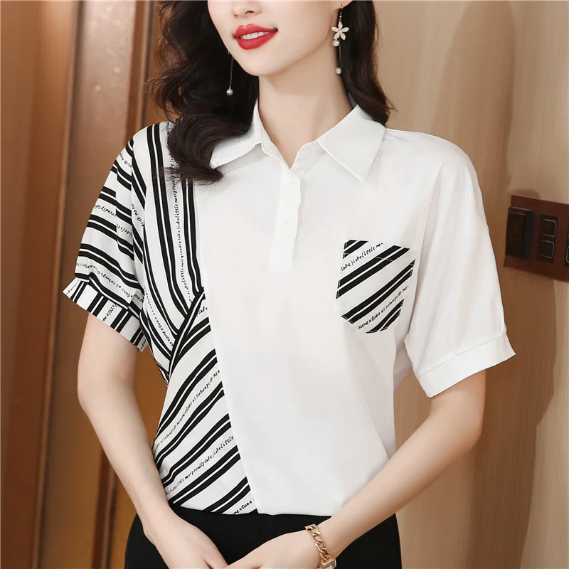 

Stylish Women's Blouse for a Chic Look Fashion printing Women's shirts 2024 Spring Summer tops blusa mujer