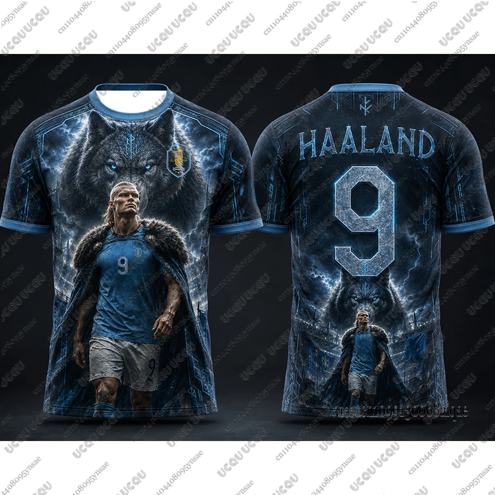 Image of Sommer Neue Haaland Sonderedition Fußballtrikots für Kinder Design Edition Fußballtrikots Nr. 9 Fan-Trikot Herren Damen Uniform