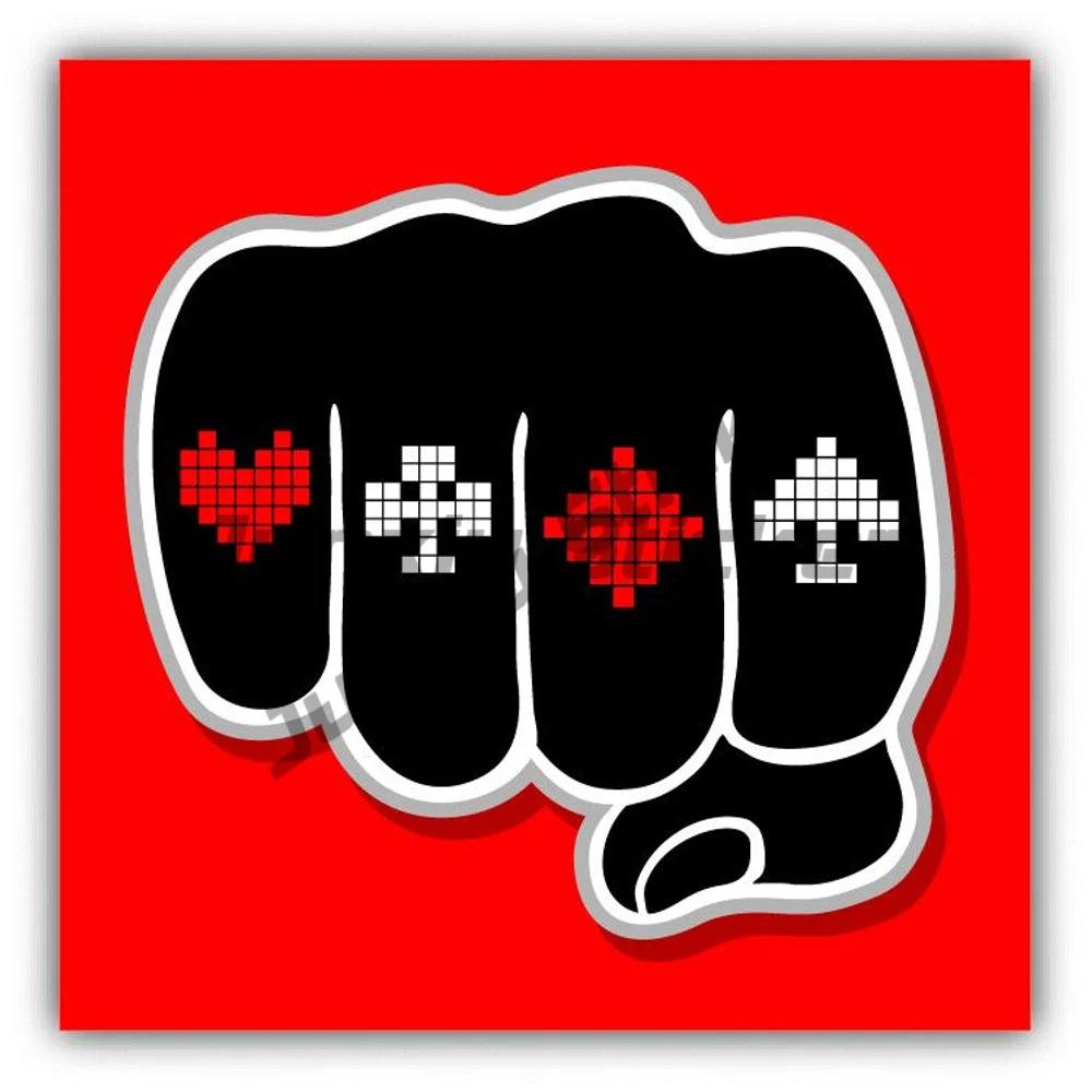 

Poker Hand Cards Las Vegas Car Sticker For Bumper Bodywork Bumper Window Phone Trunk Windshield Guitar Cover Scratches Exterior