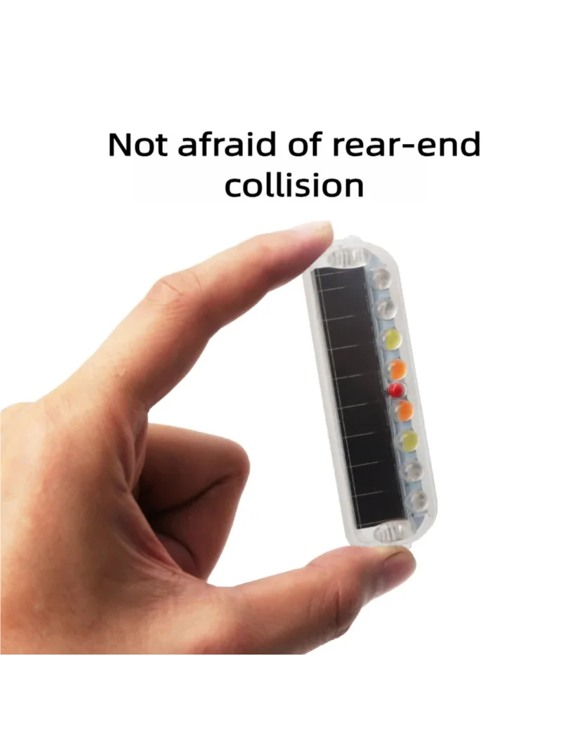 ضوء فلاش تحذيري يعمل بالطاقة الشمسية للدراجات النارية، ضوء خلفي مضاد للدراجة الكهربائية، بدون أسلاك، ضوء تنفس شبكي، ضوء خلفي