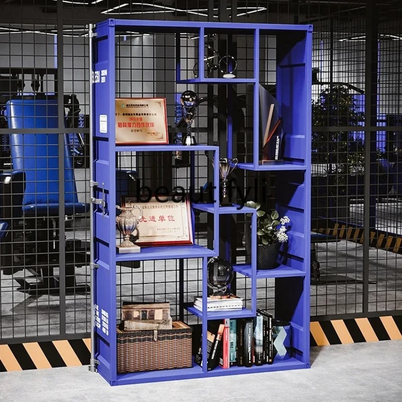 Exhibidor de Estilo Industrial X, Exhibidor de Productos de Tienda Moderna, Vitrina de Gimnasio