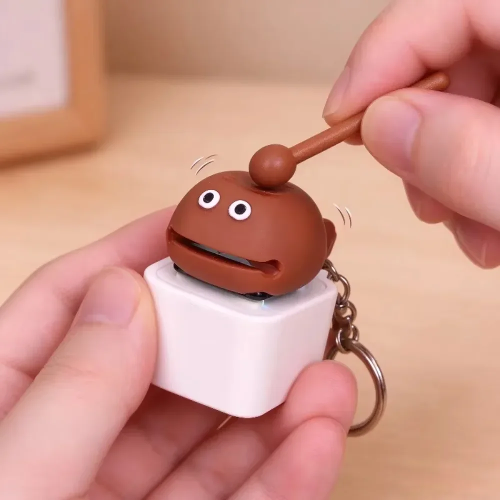 키캡 Wood Fish Keycap Keychain Keyboard Keycap Clicker Backpack Hanging Ornament Pendant Charms Keycap Button Handrelax Gifts