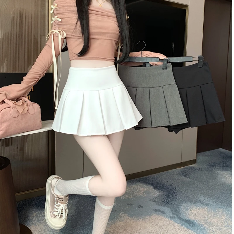الرجعية حار فتاة البدلة ort تنورة عالية الخصر تنوعا Bodycon ألف خط تنورة السراويل الربيع الصيف وصول جديد