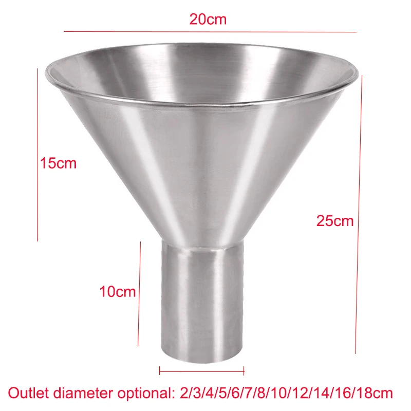 Stainless Steel Feeding Hopper with Support Stand Vacuum Bag Sub-Packing Funnel Manual Filling Funnel