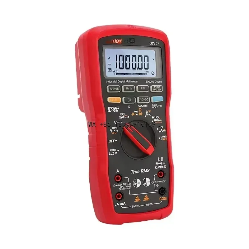 wmwmnu UT197 Industrial Digital Multimeter High Precision True RMS Handheld Digital Multimeter with 600000 Count Display