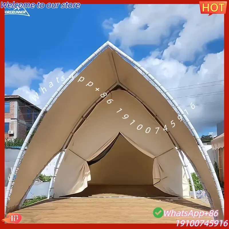 2026 Portable PVC Tent with Aluminum Pole Waterproof Roof Tent for Hotels Outdoor Camping on Beach OEM/ODM Available Factory