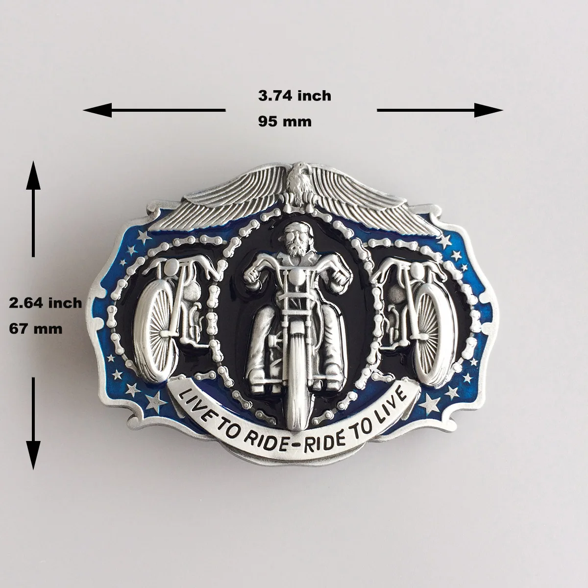 Vintage Style Biker Rider Enamel Belt Buckle also Stock in US BUCKLE-AT067 Free Shipping