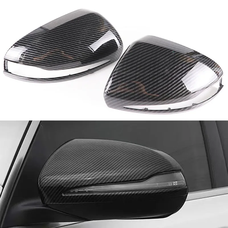 

For Mercedes Benz C GLC S E Class W205 X253 W222 W213 W238 Replacement carbon Black Side Rearview Mirror Cover Caps Shell LHD