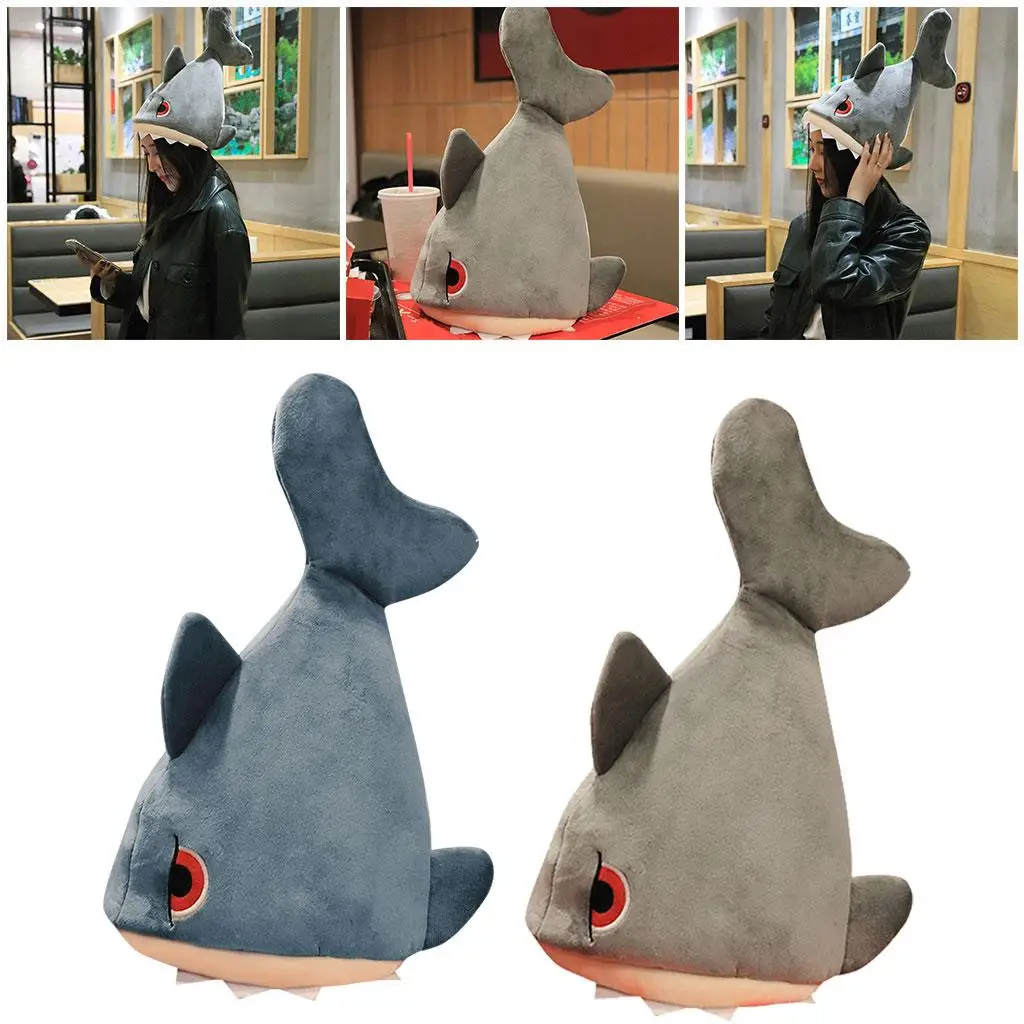 Novelty Winter Shark Hat Role Play Headgear Dress up Funny for Festival Adults
