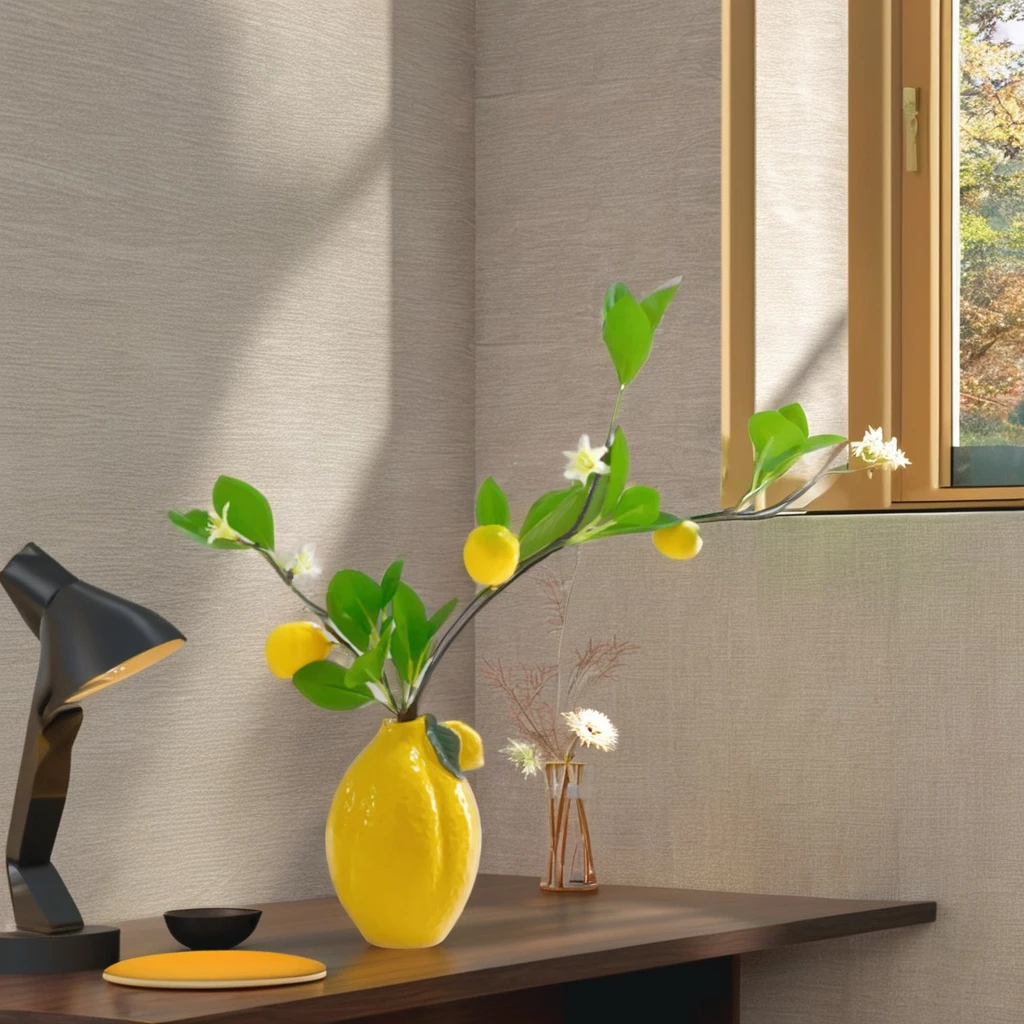 

Modern Art Deco Lemon Design Ceramic Flower Vase Yellow Lemon Indoor Home Decor for Party Holiday Wedding-Wholesale