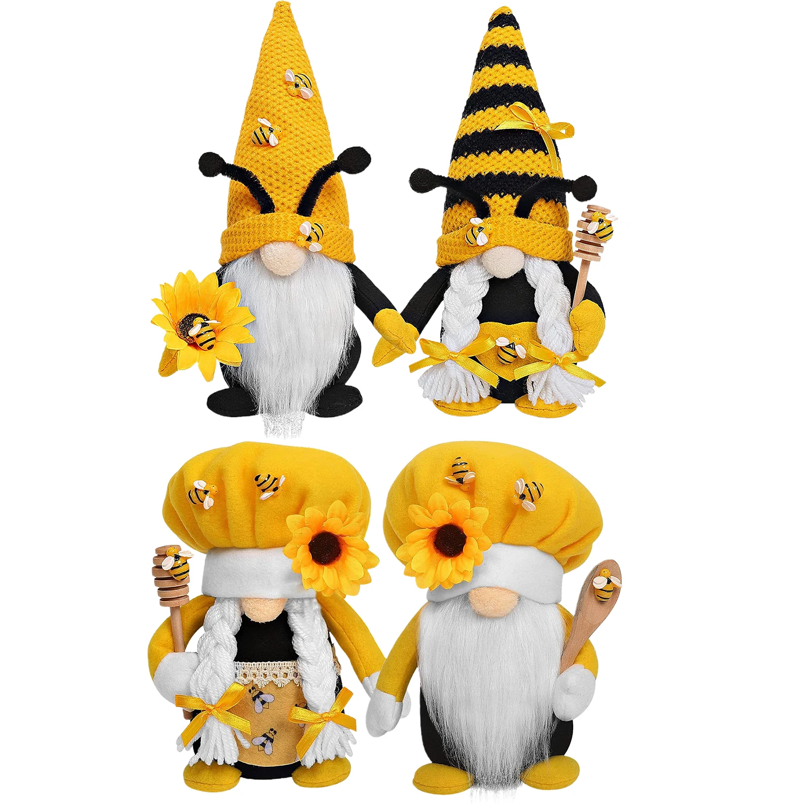 

Мягкая плюшевая игрушка Пчелы Гном ручной работы Весенние пчелы Эльфы Украшения Праздничные подарки