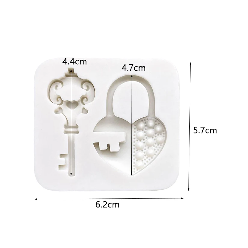 Heart Lock Key Silicone Sugarcraft Mold Cupcake Chocolate Baking Mold Fondant Cake Decorating Tools