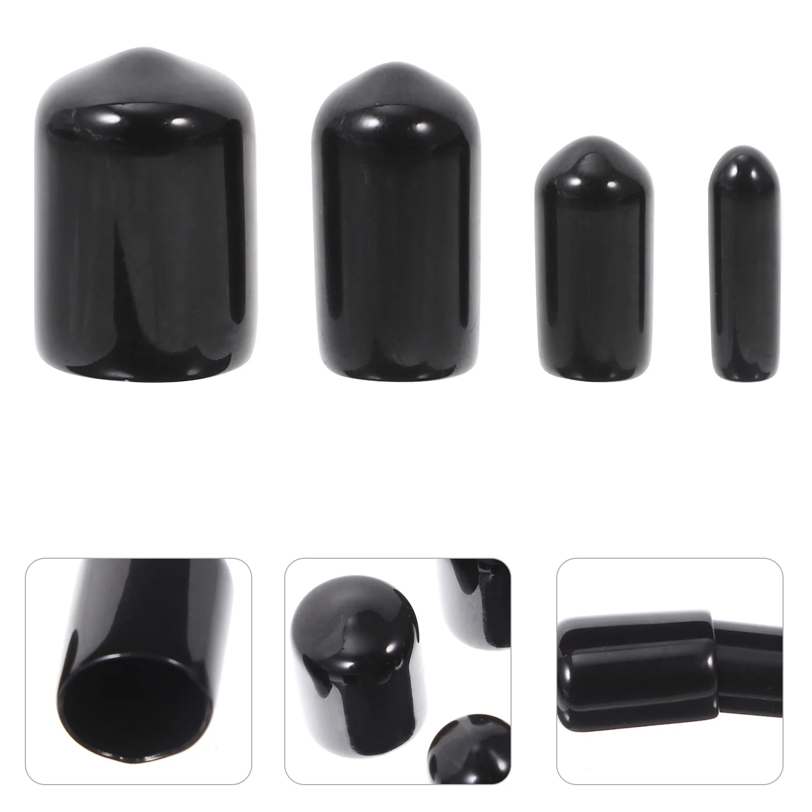 400 Pcs Rubber Screw Caps Round End Covers Bolt Ends Protectors Assortment Kit Rustproof Flexible Practical
