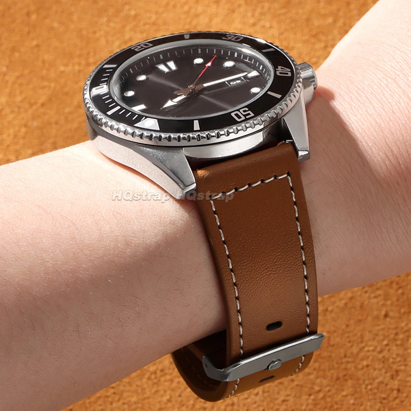 Cinturino per orologio in pelle 20mm 22mm per Huawei Gt3 Gt2 per cinturino Seiko Bracciale universale a sgancio rapido Cinturino sportivo confortevole