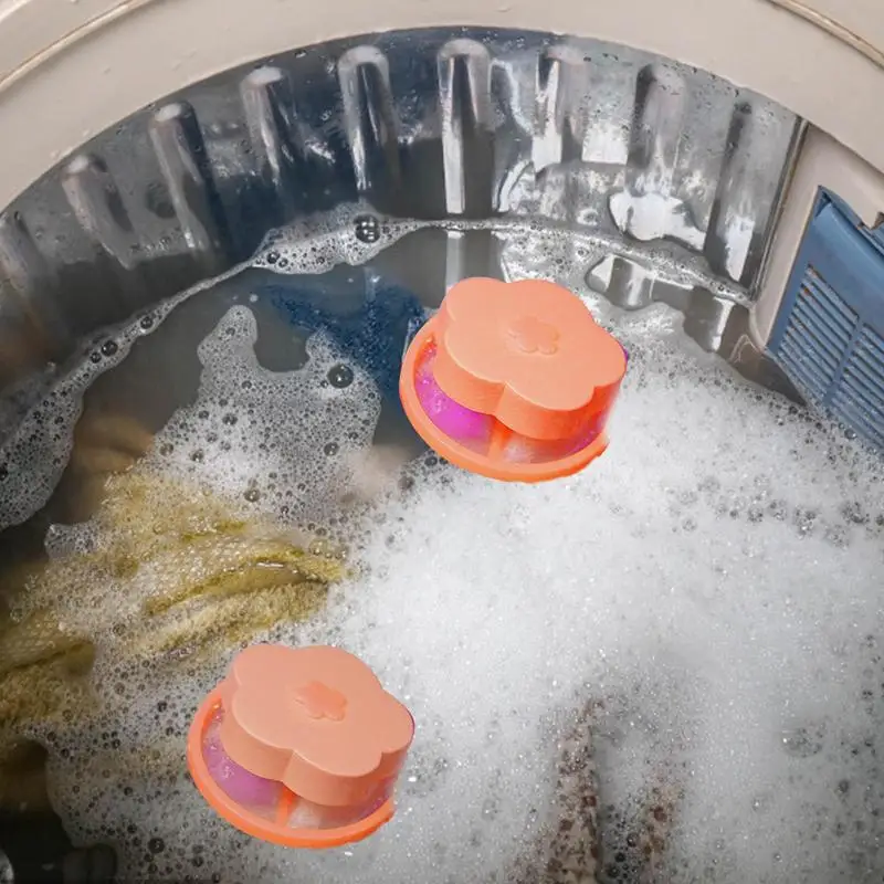 Washing Machine Hair Catcher Floating Lint Filter Net Cleaning Mesh Bag Reusable Hair Collector For Laundry Washing Machine