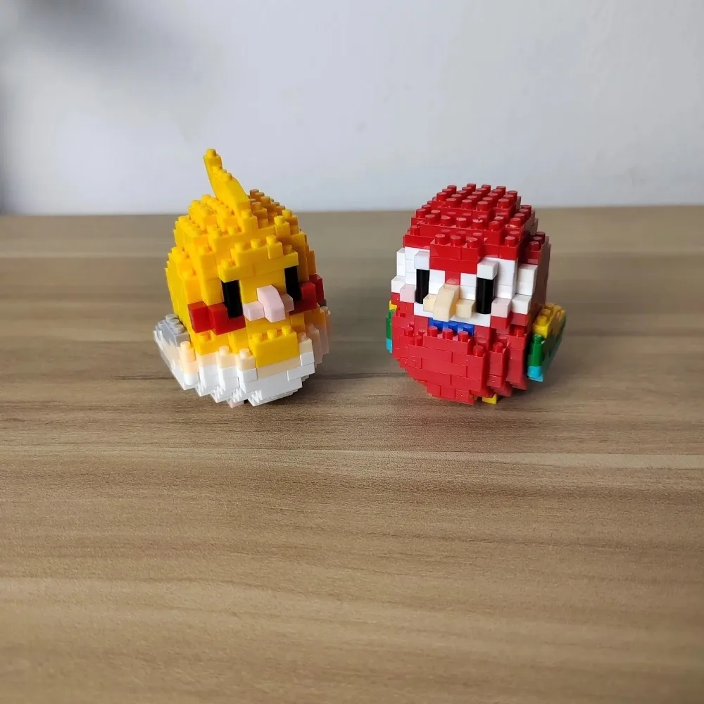 

Набор строительных блоков с милой маленькой птицей, 3D строительные блоки, игрушка, попугай, мини-алмазный строительный блок, сделай сам