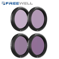 Freewell-Kit de filtros ND/PL para DJI Osmo Action 5 Pro/Action 4/Action 3, filtro de lente, 4 paquetes, ND8/PL, ND16/PL, ND32/PL, ND64/PL, accesorios para cámaras