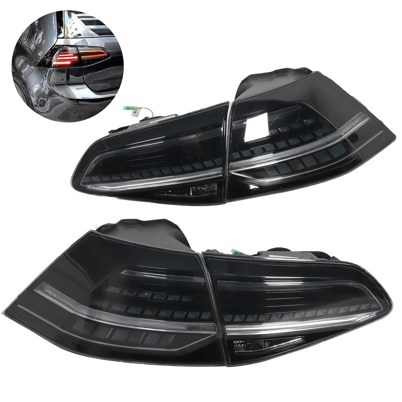 

Taillights Assembly New R-Look Full LED Dynamic Tail Lights Turn Signal Lamp Fit for VW Golf MK7/7.5 GTD R 2013-2020