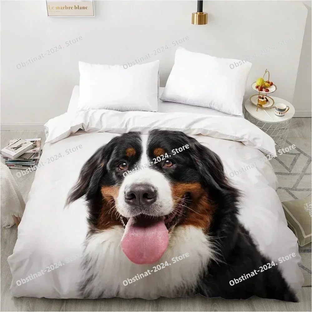2025 Animal Lie Down Dog Pet Bedding Set Duvet Cover Bedroom Comforter Cover Single Twin King ​Size Quilt Cover For Home Textile