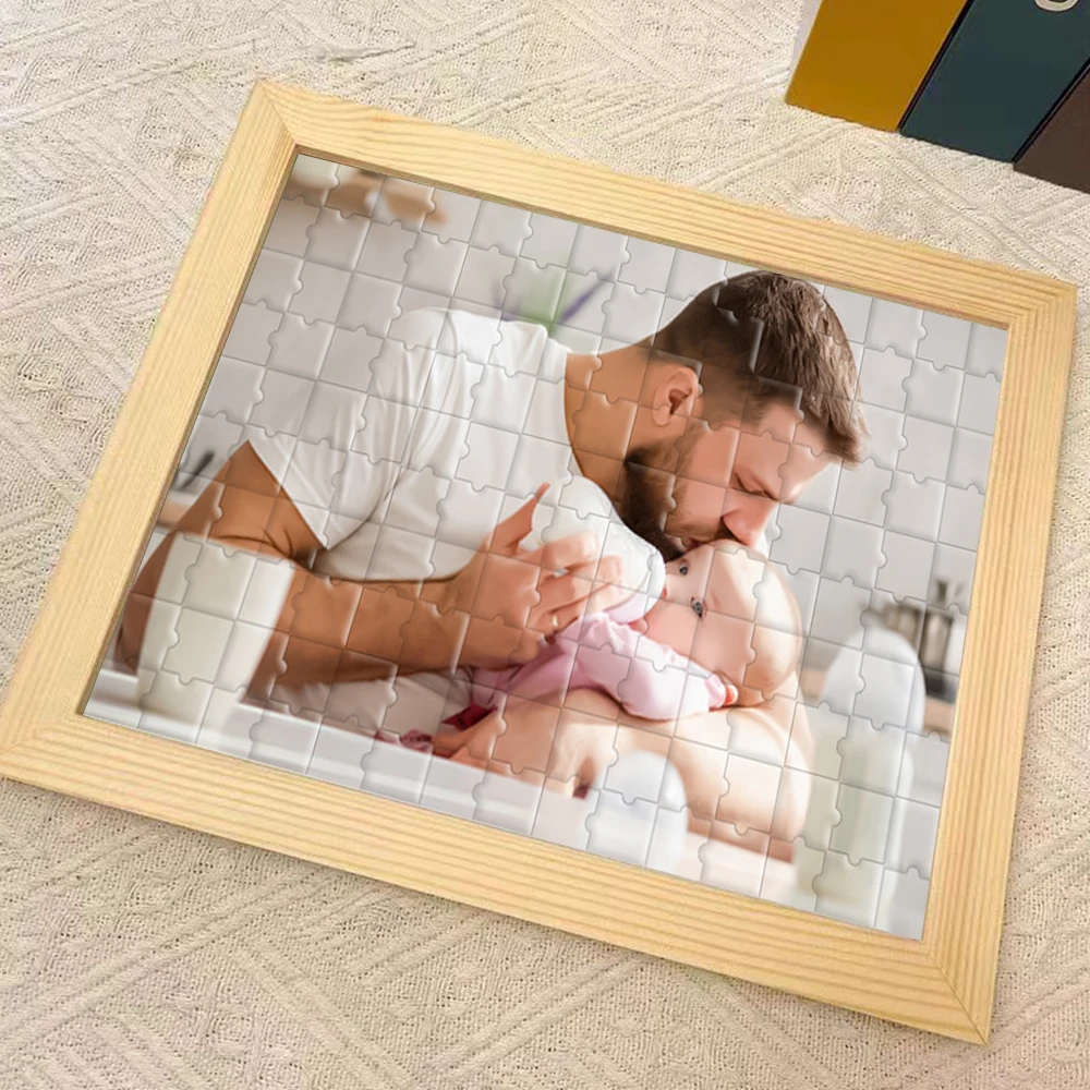 قطعة واحدة من ألغاز مخصصة، مع إطار أو ألغاز فقط، قم بتوصيل صورتك لفن الحائط المنزلي الفريد، هدية ألغاز الذكرى السنوية للزفاف