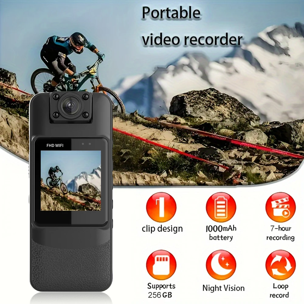 4K 1080P HD واي فاي كاميرا صغيرة المحمولة مسجل فيديو رقمي BodyCam الأشعة تحت الحمراء للرؤية الليلية الرياضة DV DVR كاميرا فيديو الدراجة الصغيرة