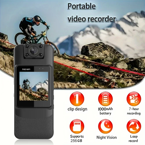 Imagen 2 del producto Mini cámara 4K 1080P HD WiFi grabadora de vídeo Digital portátil BodyCam visión nocturna infrarroja deportes DV DVR videocámara de bicicleta pequeña
