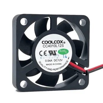 40*40*10MM yeni COOLCOX CC4010L12S 4010 2 telli 12V 0.04A sessiz soğutma fanı 4CM cm