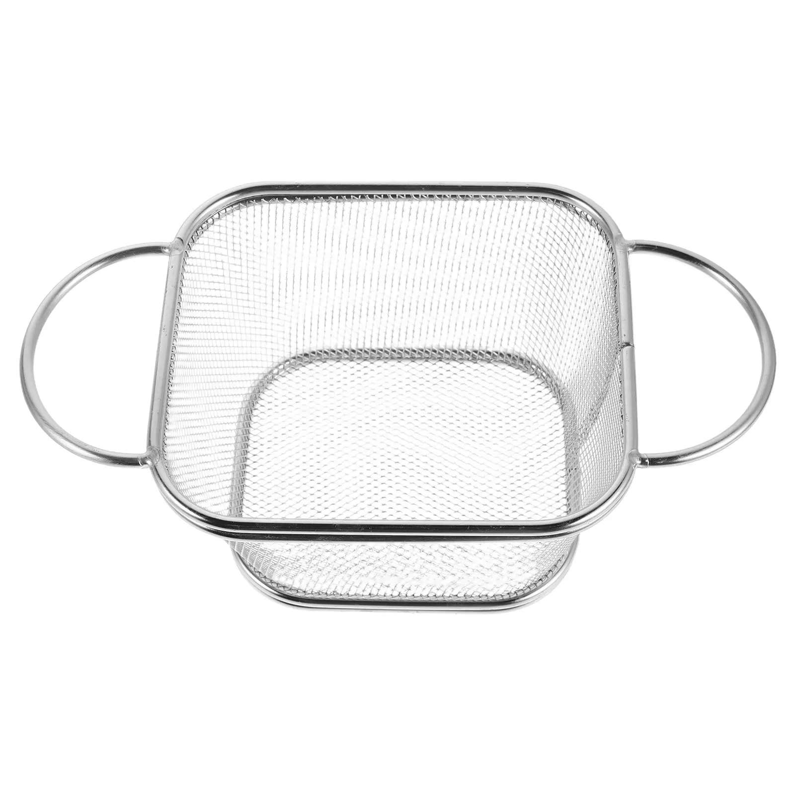 Mini Square Stainless Steel Fry Basket Double Handle Mesh Cooking Basket for French Fries Snacks Deep Frying Steaming Restaurant