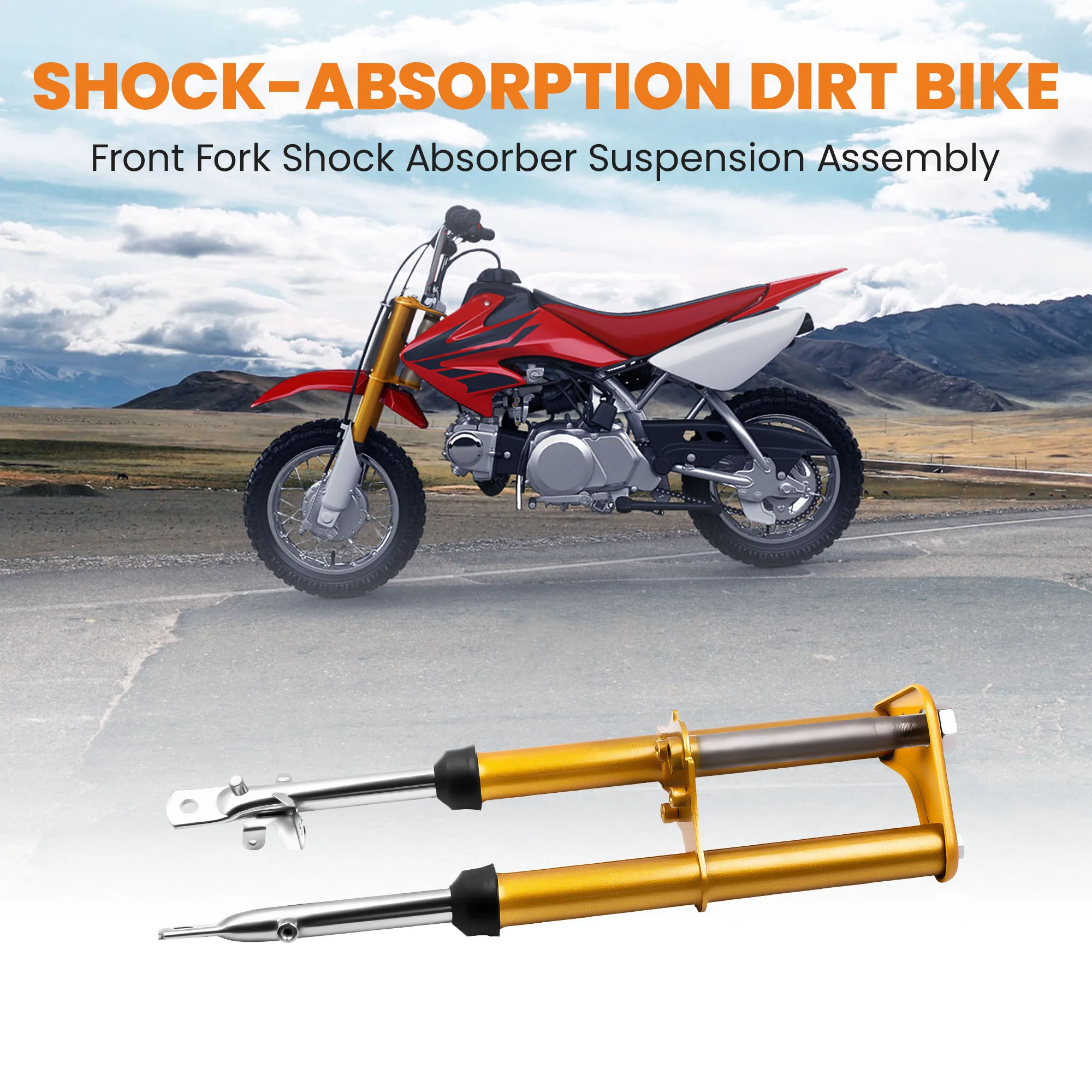 Complete Front Forks Shock Suspension for Honda CRF50 XR50 CRF XR 50 04-14 Gold